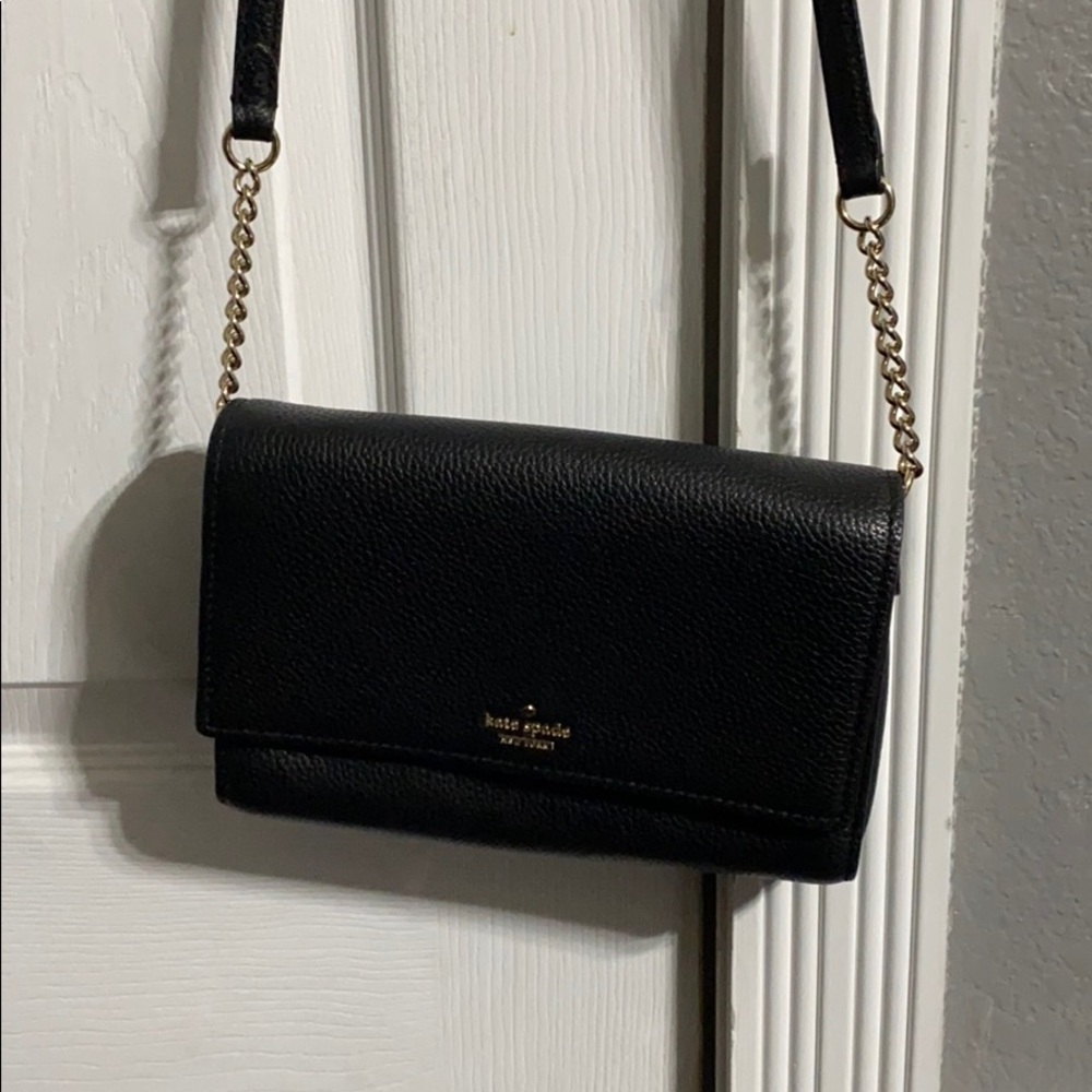 Kate Spade Black & Gold Crossbody
